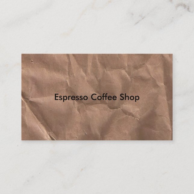 Tarjeta de presentación marrón (Anverso)