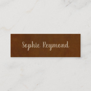 tarjeta de presentación marrón elegante con nombre