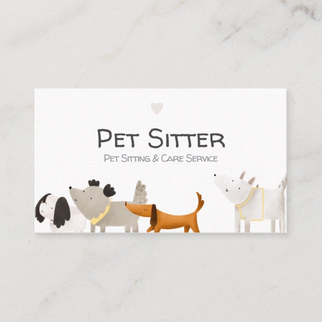 Tarjeta de presentación Mascota ilustrada (Anverso)