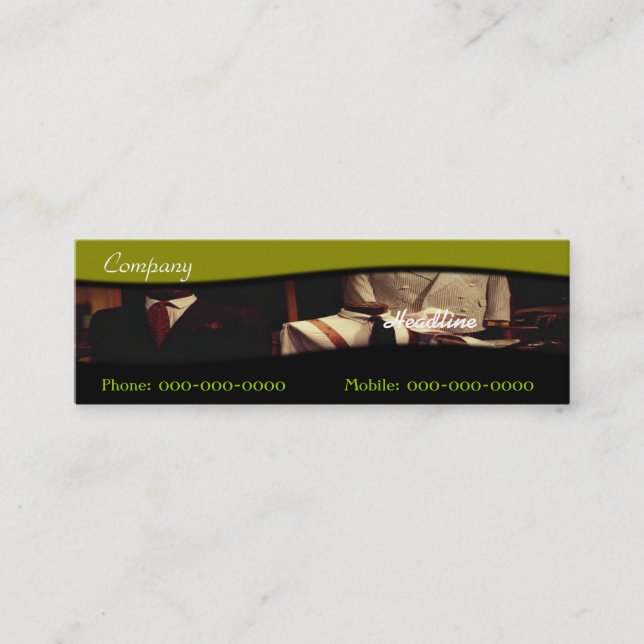 Tarjeta de presentación masculina (Anverso)