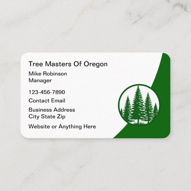 Tarjeta de presentación Master Tree Services (Anverso)