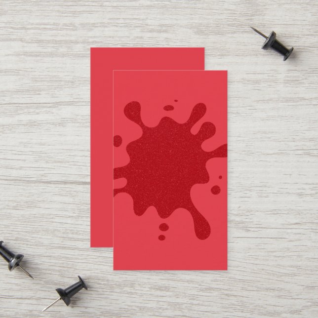 Tarjeta de presentación mate Tomato Red Splash – P (Anverso/Reverso In Situ)