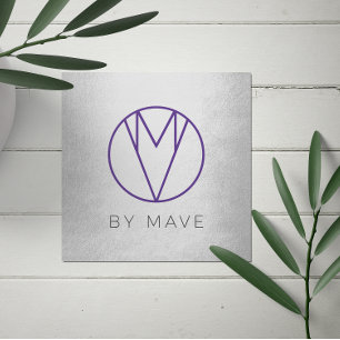 Tarjeta de presentación Mave Gray Ombre 1c