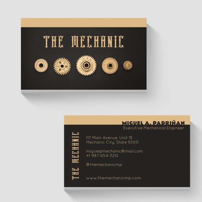 Tarjeta de presentación mecánica de juegos de oro (Subido por el creador)