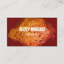 Tarjeta de presentación mecánica de roya