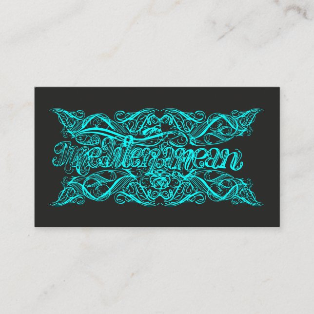 Tarjeta De Presentación Mediterranean - Calligraphy (Anverso)