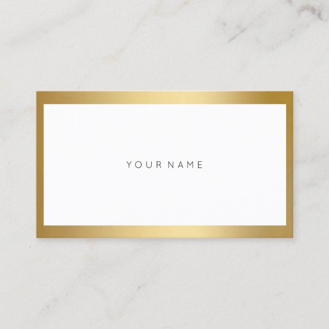 Tarjeta de presentación metálica blanca mínima en  (Anverso)