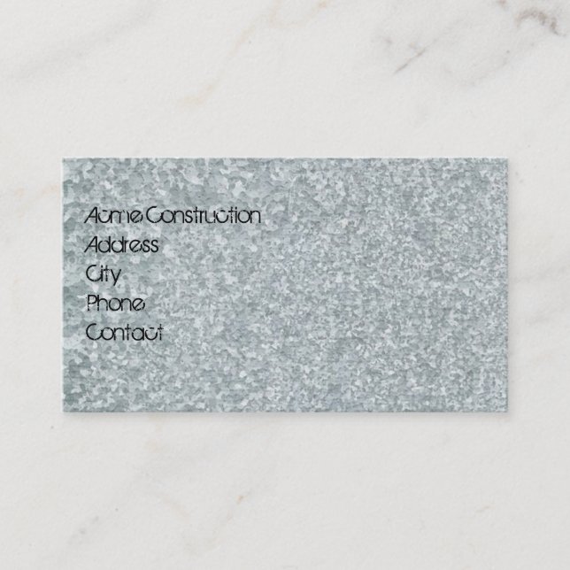 Tarjeta de presentación metalizado galvanizada (Anverso)