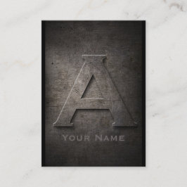 Tarjeta de presentación Metalizado monogramada en 