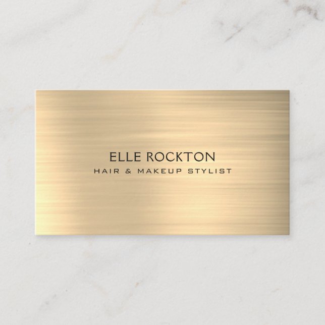 Tarjeta de presentación Metalizado Sepia Gold Ligh (Anverso)