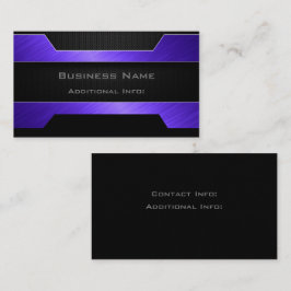 Tarjeta de presentación Metalizado Sleek Purple