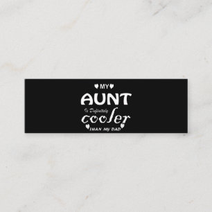 Tarjeta De Presentación mi tía es definitivamente más fresca que mi papá