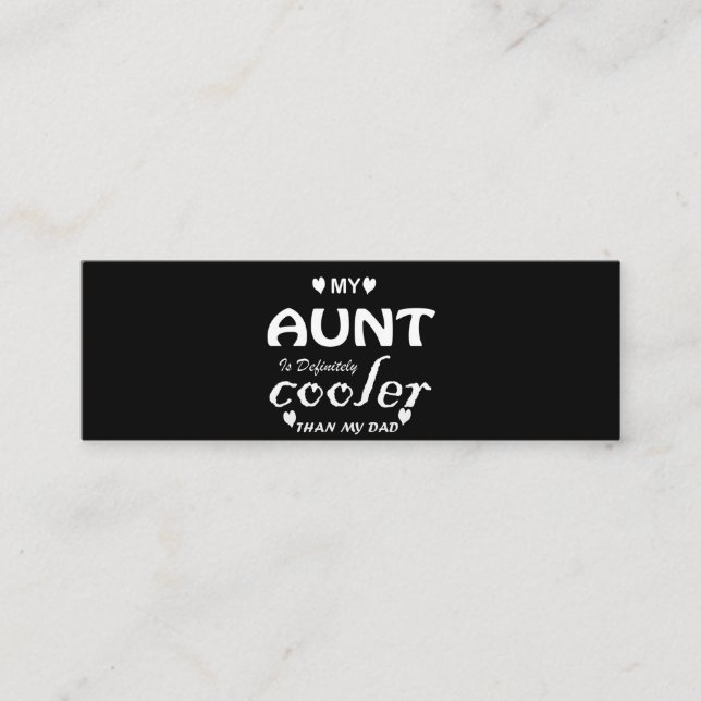 Tarjeta De Presentación mi tía es definitivamente más fresca que mi papá (Anverso)