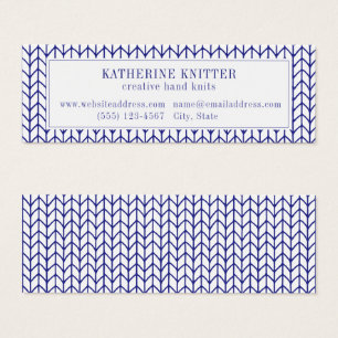 Tarjeta de presentación Mini BLUE LINE KNIT
