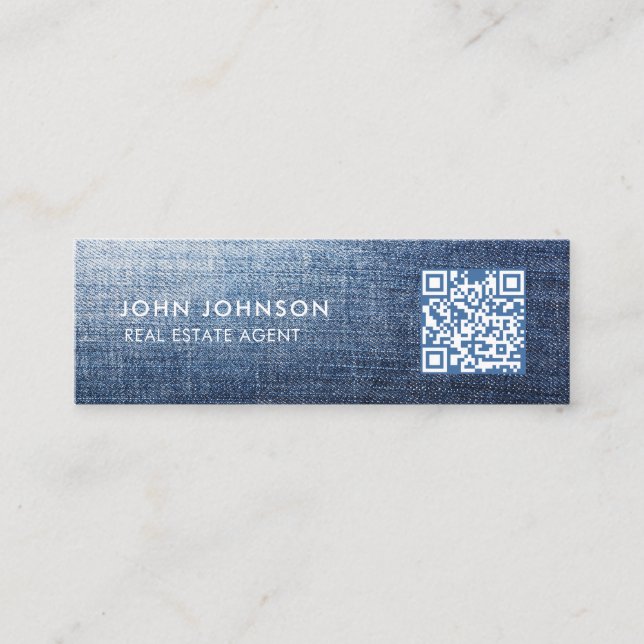 Tarjeta de presentación mini código QR (Anverso)