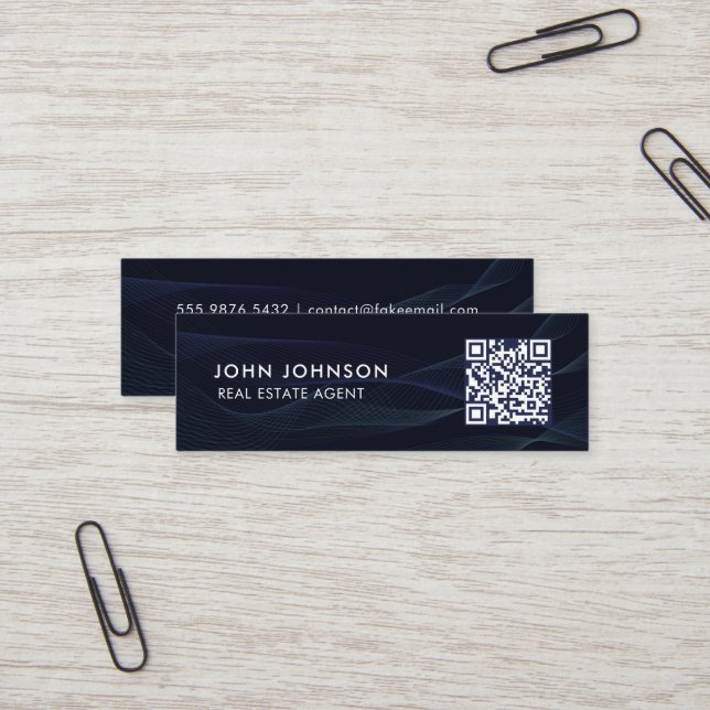 Tarjeta de presentación mini código QR (Anverso/Reverso In Situ)