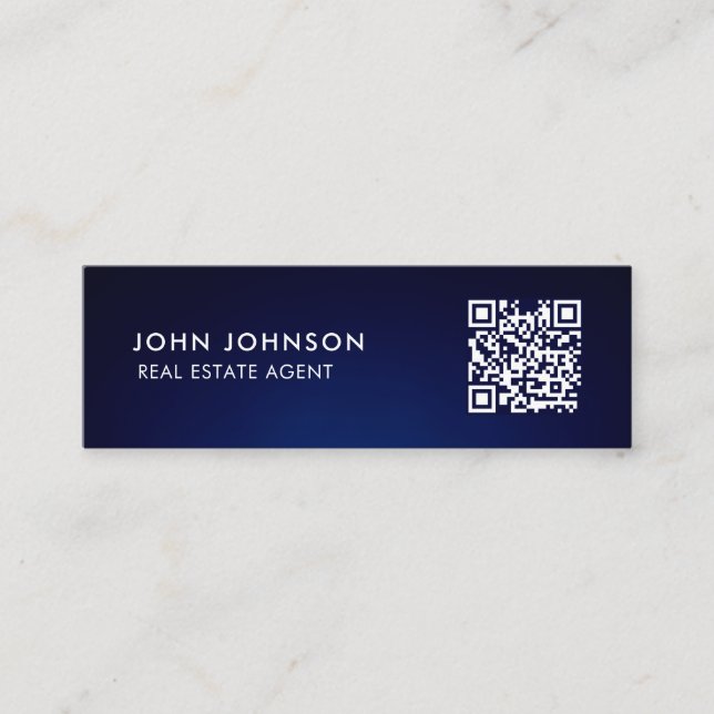 Tarjeta de presentación mini código QR (Anverso)