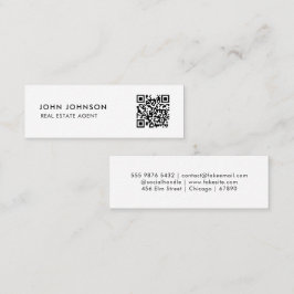 Tarjeta de presentación mini código QR