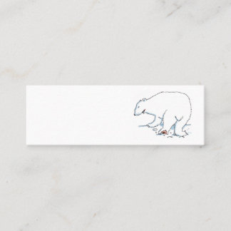 Tarjeta de presentación mini de oso polar