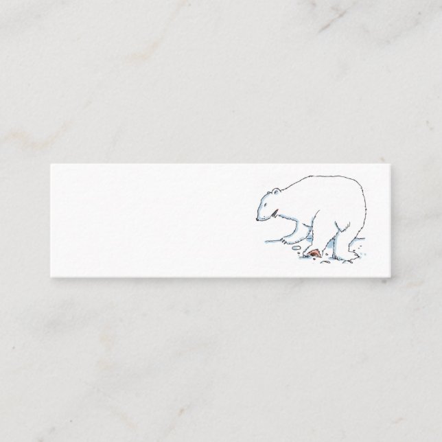 Tarjeta de presentación mini de oso polar (Anverso)