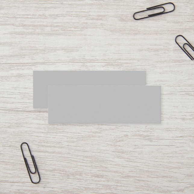 Tarjeta de presentación mini gris plata (Anverso/Reverso In Situ)