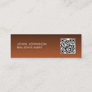 Tarjeta de presentación mini moderna con código QR