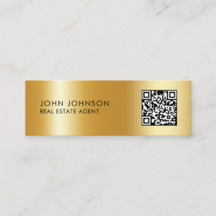 Tarjeta de presentación mini moderna con código QR