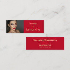 Tarjeta de presentación mini para maquilladora