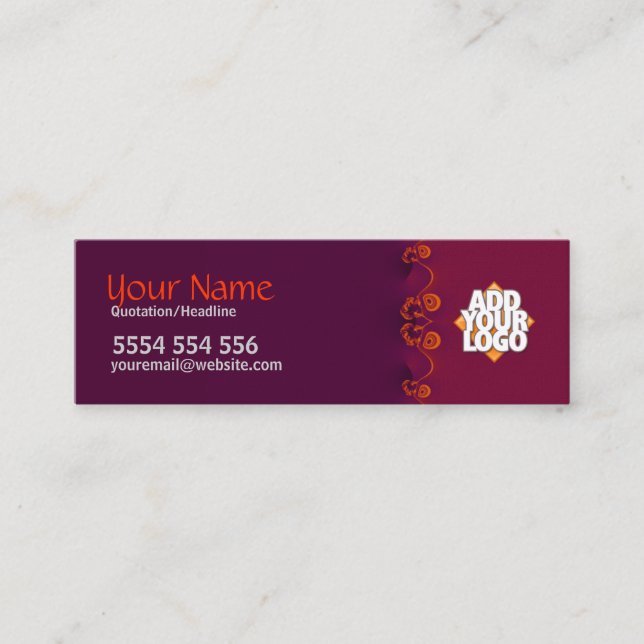 Tarjeta de presentación mini Regalicurlz (Anverso)