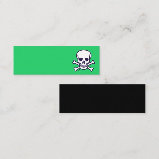 Tarjeta de presentación mini verde y negra de Cala (Anverso / Reverso)