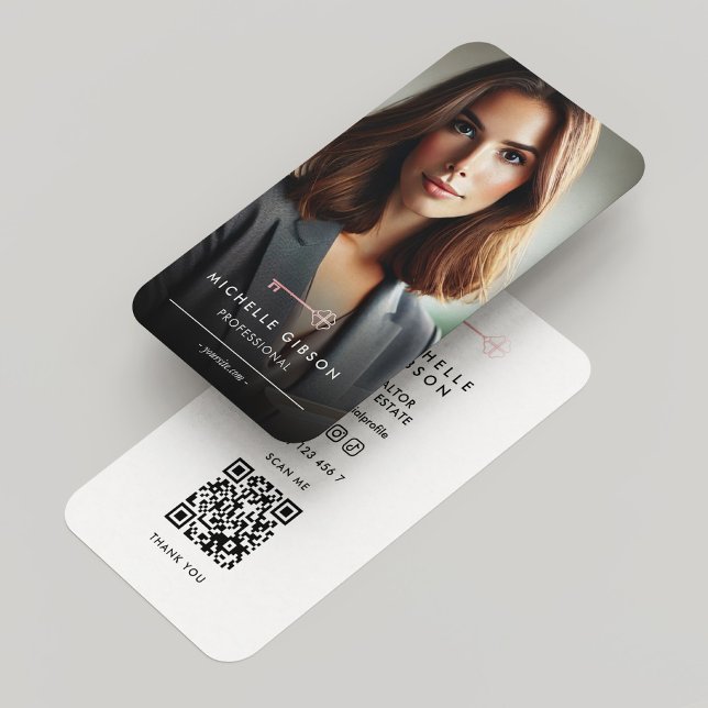Tarjeta De Presentación Minimal Marketing Professional Business Card (Minimal Sales Executive Marketing Professional QR Calling Card
)