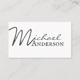 Tarjeta de presentación minimalista blanca simple