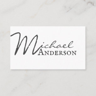 Tarjeta de presentación minimalista blanca simple