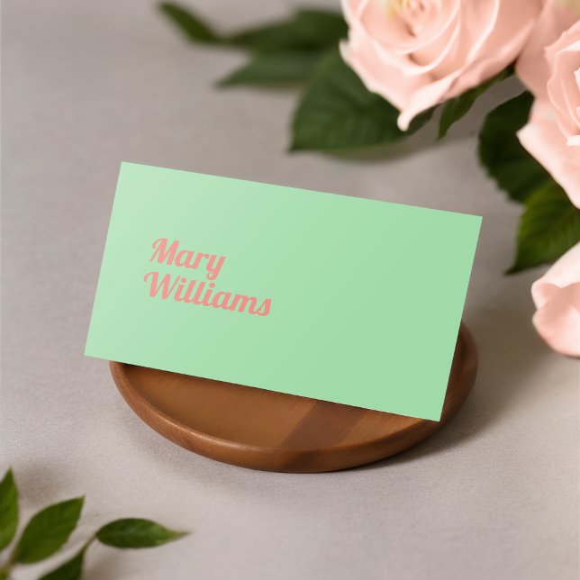 Tarjeta de presentación Minimalista de Ash verde c (Subido por el creador)