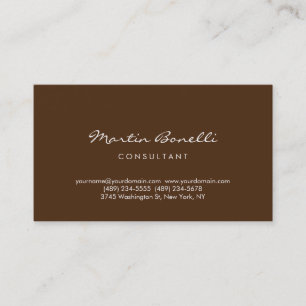 Tarjeta de presentación Minimalista en color marró