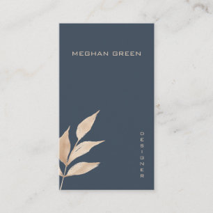 Tarjeta de presentación minimalista Gold Foliage