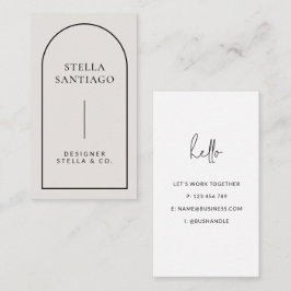 Tarjeta de presentación Minimalista Gris Black Mod