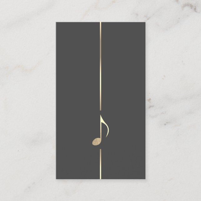Tarjeta de presentación Minimalista Music Octh Not (Anverso)