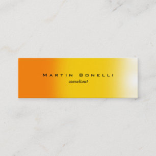 Tarjeta de presentación minimalista naranja amaril