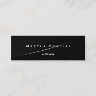 Tarjeta de presentación minimalista negra gris lig