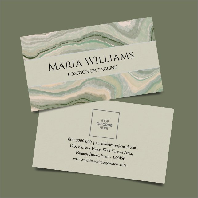 Tarjeta de presentación minimalista - Patrón de má (teal, bottle green, olive green, business card online template, best, minimal visiting card, unique,)