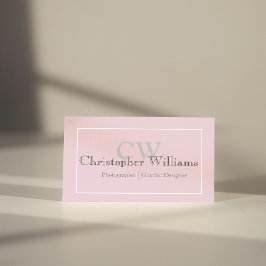 Tarjeta de presentación Minimalista rosa profesion