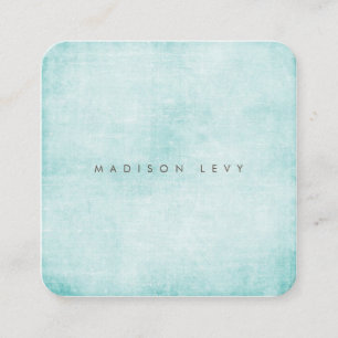 Tarjeta De Presentación Minimalista turquesa con problemas texturados