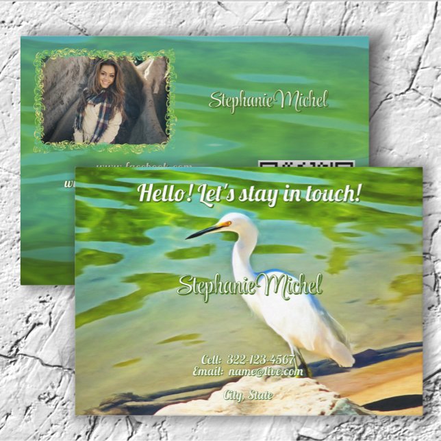 Tarjeta De Presentación Mismaloya River Crane 0335 QR Code Calling Card (Subido por el creador)