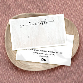 Tarjeta De Presentación Moda Pantalla de empotramiento de madera blanca