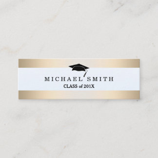 Tarjeta De Presentación Modern Elegant Graduation Name Card
