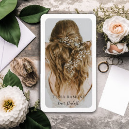 Tarjeta de presentación moderna con estilo de cabe