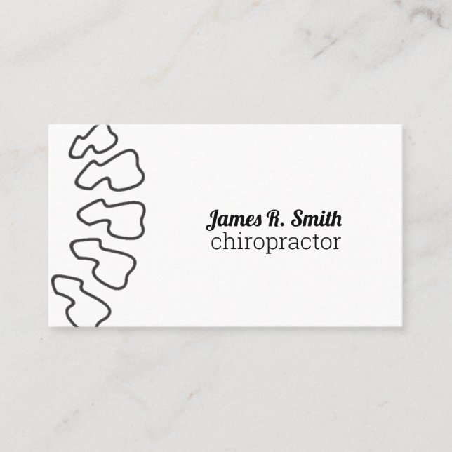 Tarjeta de presentación moderna de bienestar quiro (Anverso)