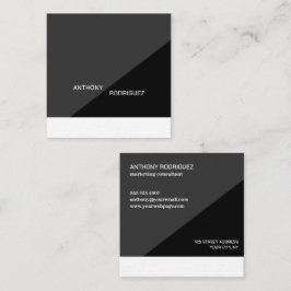 Tarjeta de presentación moderna de Black Square