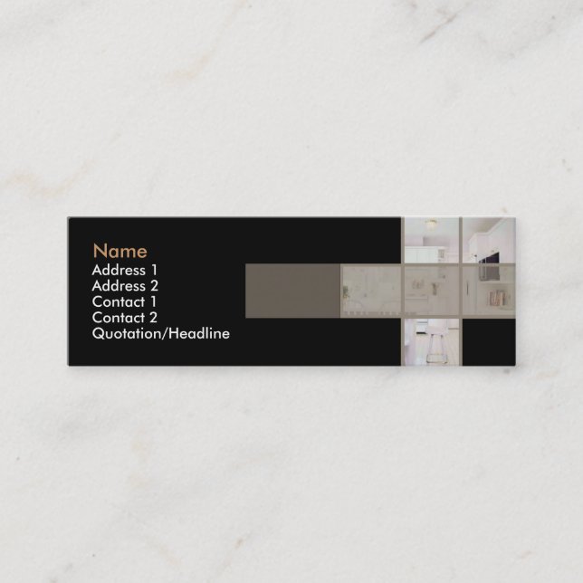 Tarjeta de presentación moderna de cocina (Anverso)